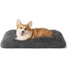 imageBedsure Washable Extra Large Dog Bed for Crate Faux Fur Dog Crate Pad for Large Breed Plush Soft Comfort Dogs Sleeping Mat AntiSlip Pet Kennel Pad 41quot x 29quot Dark GreyDark Gray