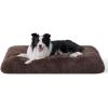 imageBedsure Washable Extra Large Dog Bed for Crate Faux Fur Dog Crate Pad for Large Breed Plush Soft Comfort Dogs Sleeping Mat AntiSlip Pet Kennel Pad 41quot x 29quot Dark GreyDark Brown