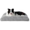 imageBedsure Washable Extra Large Dog Bed for Crate Faux Fur Dog Crate Pad for Large Breed Plush Soft Comfort Dogs Sleeping Mat AntiSlip Pet Kennel Pad 41quot x 29quot Dark GreyGray
