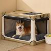 imageBedsure Washable XL Dog Bed for Crate for Extra Large Dogs Comfort Fluffy Plush Pet Pillow Bed Kennel Pad with NonSlip Bottom Machine Washable Pet Sleeping Mat 41quotx27quot BrownDark Gray