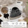 imageBedsure Washable XL Dog Bed for Crate for Extra Large Dogs Comfort Fluffy Plush Pet Pillow Bed Kennel Pad with NonSlip Bottom Machine Washable Pet Sleeping Mat 41quotx27quot BrownDark Gray