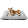 imageBedsure Washable XL Dog Bed for Crate for Extra Large Dogs Comfort Fluffy Plush Pet Pillow Bed Kennel Pad with NonSlip Bottom Machine Washable Pet Sleeping Mat 41quotx27quot BrownGray