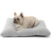 imageBedsure Washable XL Dog Bed for Crate for Extra Large Dogs Comfort Fluffy Plush Pet Pillow Bed Kennel Pad with NonSlip Bottom Machine Washable Pet Sleeping Mat 41quotx27quot BrownGray
