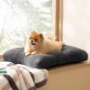 imageBedsure Washable XL Dog Bed for Crate for Extra Large Dogs Comfort Fluffy Plush Pet Pillow Bed Kennel Pad with NonSlip Bottom Machine Washable Pet Sleeping Mat 41quotx27quot BrownDark Gray