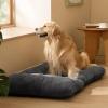imageBedsure Washable XL Dog Bed for Crate for Extra Large Dogs Comfort Fluffy Plush Pet Pillow Bed Kennel Pad with NonSlip Bottom Machine Washable Pet Sleeping Mat 41quotx27quot BrownDark Gray