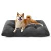 imageBedsure Washable XL Dog Bed for Crate for Extra Large Dogs Comfort Fluffy Plush Pet Pillow Bed Kennel Pad with NonSlip Bottom Machine Washable Pet Sleeping Mat 41quotx27quot BrownDark Gray