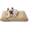 imageBedsure Washable XL Dog Bed for Crate for Extra Large Dogs Comfort Fluffy Plush Pet Pillow Bed Kennel Pad with NonSlip Bottom Machine Washable Pet Sleeping Mat 41quotx27quot BrownBrown