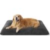 imageBedsure Washable XL Dog Bed for Crate for Extra Large Dogs Comfort Fluffy Plush Pet Pillow Bed Kennel Pad with NonSlip Bottom Machine Washable Pet Sleeping Mat 41quotx27quot BrownDark Gray