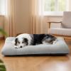 imageBedsure Washable XL Dog Bed for Crate for Extra Large Dogs Comfort Fluffy Plush Pet Pillow Bed Kennel Pad with NonSlip Bottom Machine Washable Pet Sleeping Mat 41quotx27quot BrownGray