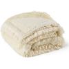 imageBedsure Waterproof Dog Blankets for Large Dogs  Cat Blanket for Couch Protector Washable Long Faux Fur Calming Soft Reversible Throw Furniture Protection for Puppy Pet Pet 40quotx50quot GreyCream