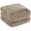 imageBedsure Waterproof Dog Blankets for Large Dogs  Cat Blanket for Couch Protector Washable Long Faux Fur Calming Soft Reversible Throw Furniture Protection for Puppy Pet Pet 40quotx50quot GreyLight Brown