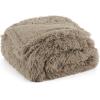 imageBedsure Waterproof Dog Blankets for Large Dogs  Cat Blanket for Couch Protector Washable Long Faux Fur Calming Soft Reversible Throw Furniture Protection for Puppy Pet Pet 40quotx50quot GreyLight Brown