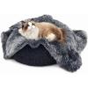 imageBedsure Waterproof Dog Blankets for Large Dogs  Cat Blanket for Couch Protector Washable Long Faux Fur Calming Soft Reversible Throw Furniture Protection for Puppy Pet Pet 40quotx50quot GreyTiedye Grey