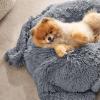 imageBedsure Waterproof Dog Blankets for Large Dogs  Cat Blanket for Couch Protector Washable Long Faux Fur Calming Soft Reversible Throw Furniture Protection for Puppy Pet Pet 40quotx50quot GreyGrey