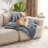 imageBedsure Waterproof Dog Blankets for Large Dogs  Cat Blanket for Couch Protector Washable Long Faux Fur Calming Soft Reversible Throw Furniture Protection for Puppy Pet Pet 40quotx50quot GreyGrey