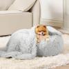 imageBedsure Waterproof Dog Blankets for Large Dogs  Cat Blanket for Couch Protector Washable Long Faux Fur Calming Soft Reversible Throw Furniture Protection for Puppy Pet Pet 40quotx50quot GreyPearl Grey