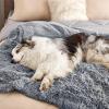 imageBedsure Waterproof Dog Blankets for Large Dogs  Cat Blanket for Couch Protector Washable Long Faux Fur Calming Soft Reversible Throw Furniture Protection for Puppy Pet Pet 40quotx50quot GreyGrey
