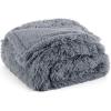 imageBedsure Waterproof Dog Blankets for Large Dogs  Cat Blanket for Couch Protector Washable Long Faux Fur Calming Soft Reversible Throw Furniture Protection for Puppy Pet Pet 40quotx50quot GreyGrey