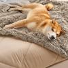 imageBedsure Waterproof Dog Blankets for Large Dogs  Cat Blanket for Couch Protector Washable Long Faux Fur Calming Soft Reversible Throw Furniture Protection for Puppy Pet Pet 40quotx50quot GreyLight Brown