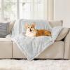 imageBedsure Waterproof Dog Blankets for Large Dogs  Cat Blanket for Couch Protector Washable Long Faux Fur Calming Soft Reversible Throw Furniture Protection for Puppy Pet Pet 40quotx50quot GreyPearl Grey