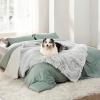imageBedsure Waterproof Dog Blankets for Large Dogs  Cat Blanket for Couch Protector Washable Long Faux Fur Calming Soft Reversible Throw Furniture Protection for Puppy Pet Pet 40quotx50quot GreyPearl Grey