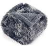 imageBedsure Waterproof Dog Blankets for Large Dogs  Cat Blanket for Couch Protector Washable Long Faux Fur Calming Soft Reversible Throw Furniture Protection for Puppy Pet Pet 40quotx50quot GreyTiedye Grey