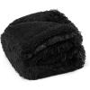 imageBedsure Waterproof Dog Blankets for Large Dogs  Cat Blanket for Couch Protector Washable Long Faux Fur Calming Soft Reversible Throw Furniture Protection for Puppy Pet Pet 40quotx50quot GreyBlack