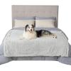 imageBedsure Waterproof Dog Blankets for Large Dogs  Cat Blanket for Couch Protector Washable Long Faux Fur Calming Soft Reversible Throw Furniture Protection for Puppy Pet Pet 40quotx50quot GreyPearl Grey