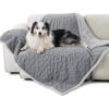 imageBedsure Waterproof Dog Blankets for Medium Dogs  Pet Blanket for Couch Protector Washable Premium Jacquard Coral Fleece Cat Throw Blanket Soft Plush Reversible Furniture Protection30quotx40quot TaupeGrey