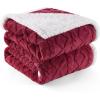 imageBedsure Waterproof Dog Blankets for Medium Dogs  Pet Blanket for Couch Protector Washable Premium Jacquard Coral Fleece Cat Throw Blanket Soft Plush Reversible Furniture Protection30quotx40quot TaupeBurgundy