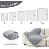 imageBedsure Waterproof Dog Blankets for Medium Dogs  Pet Blanket for Couch Protector Washable Premium Jacquard Coral Fleece Cat Throw Blanket Soft Plush Reversible Furniture Protection30quotx40quot TaupeGrey