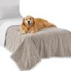 imageBedsure Waterproof Dog Blankets for Medium Dogs  Pet Blanket for Couch Protector Washable Premium Jacquard Coral Fleece Cat Throw Blanket Soft Plush Reversible Furniture Protection30quotx40quot TaupePale Oak