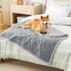 imageBedsure Waterproof Dog Blankets for Medium Dogs  Pet Blanket for Couch Protector Washable Premium Jacquard Coral Fleece Cat Throw Blanket Soft Plush Reversible Furniture Protection30quotx40quot TaupeGrey