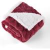 imageBedsure Waterproof Dog Blankets for Medium Dogs  Pet Blanket for Couch Protector Washable Premium Jacquard Coral Fleece Cat Throw Blanket Soft Plush Reversible Furniture Protection30quotx40quot TaupeBurgundy