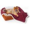 imageBedsure Waterproof Dog Blankets for Medium Dogs  Pet Blanket for Couch Protector Washable Premium Jacquard Coral Fleece Cat Throw Blanket Soft Plush Reversible Furniture Protection30quotx40quot TaupeBurgundy