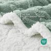 imageBedsure Waterproof Dog Blankets for Medium Dogs  Pet Blanket for Couch Protector Washable Premium Jacquard Coral Fleece Cat Throw Blanket Soft Plush Reversible Furniture Protection30quotx40quot TaupeSage Green