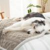 imageBedsure Waterproof Dog Blankets for Medium Dogs  Pet Blanket for Couch Protector Washable Premium Jacquard Coral Fleece Cat Throw Blanket Soft Plush Reversible Furniture Protection30quotx40quot TaupePale Oak