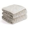 imageBedsure Waterproof Dog Blankets for Medium Dogs  Pet Blanket for Couch Protector Washable Premium Jacquard Coral Fleece Cat Throw Blanket Soft Plush Reversible Furniture Protection30quotx40quot TaupePale Oak