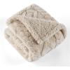 imageBedsure Waterproof Dog Blankets for Medium Dogs  Pet Blanket for Couch Protector Washable Premium Jacquard Coral Fleece Cat Throw Blanket Soft Plush Reversible Furniture Protection30quotx40quot TaupeCream