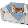 imageBedsure Waterproof Dog Blankets for Medium Dogs  Pet Blanket for Couch Protector Washable Premium Jacquard Coral Fleece Cat Throw Blanket Soft Plush Reversible Furniture Protection30quotx40quot TaupeLight Blue