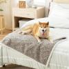 imageBedsure Waterproof Dog Blankets for Medium Dogs  Pet Blanket for Couch Protector Washable Premium Jacquard Coral Fleece Cat Throw Blanket Soft Plush Reversible Furniture Protection30quotx40quot TaupePale Oak