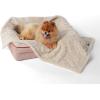 imageBedsure Waterproof Dog Blankets for Medium Dogs  Pet Blanket for Couch Protector Washable Premium Jacquard Coral Fleece Cat Throw Blanket Soft Plush Reversible Furniture Protection30quotx40quot TaupeCream