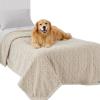 imageBedsure Waterproof Dog Blankets for Medium Dogs  Pet Blanket for Couch Protector Washable Premium Jacquard Coral Fleece Cat Throw Blanket Soft Plush Reversible Furniture Protection30quotx40quot TaupeCream