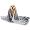imageBedsure Waterproof Dog Blankets for Medium Dogs  Pet Blanket for Couch Protector Washable Premium Jacquard Coral Fleece Cat Throw Blanket Soft Plush Reversible Furniture Protection30quotx40quot TaupeGrey