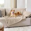 imageBedsure Waterproof Dog Blankets for Medium Dogs  Pet Blanket for Couch Protector Washable Premium Jacquard Coral Fleece Cat Throw Blanket Soft Plush Reversible Furniture Protection30quotx40quot TaupeCream