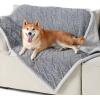 imageBedsure Waterproof Dog Blankets for Medium Dogs  Pet Blanket for Couch Protector Washable Premium Jacquard Coral Fleece Cat Throw Blanket Soft Plush Reversible Furniture Protection30quotx40quot TaupeGrey