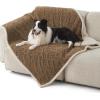 imageBedsure Waterproof Dog Blankets for Medium Dogs  Pet Blanket for Couch Protector Washable Premium Jacquard Coral Fleece Cat Throw Blanket Soft Plush Reversible Furniture Protection30quotx40quot TaupeTaupe