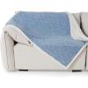 imageBedsure Waterproof Dog Blankets for Medium Dogs  Pet Blanket for Couch Protector Washable Premium Jacquard Coral Fleece Cat Throw Blanket Soft Plush Reversible Furniture Protection30quotx40quot TaupeLight Blue