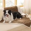 imageBedsure Waterproof Dog Blankets for Medium Dogs  Pet Blanket for Couch Protector Washable Premium Jacquard Coral Fleece Cat Throw Blanket Soft Plush Reversible Furniture Protection30quotx40quot TaupeTaupe