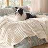 imageBedsure Waterproof Dog Blankets for Medium Dogs  Soft Puppy Cat Blanket Corduroy Fleece Washable Cozy Calming Reversible Furniture Protection for Pet Kitten Doggy30quotx40quot Warm GreyCream